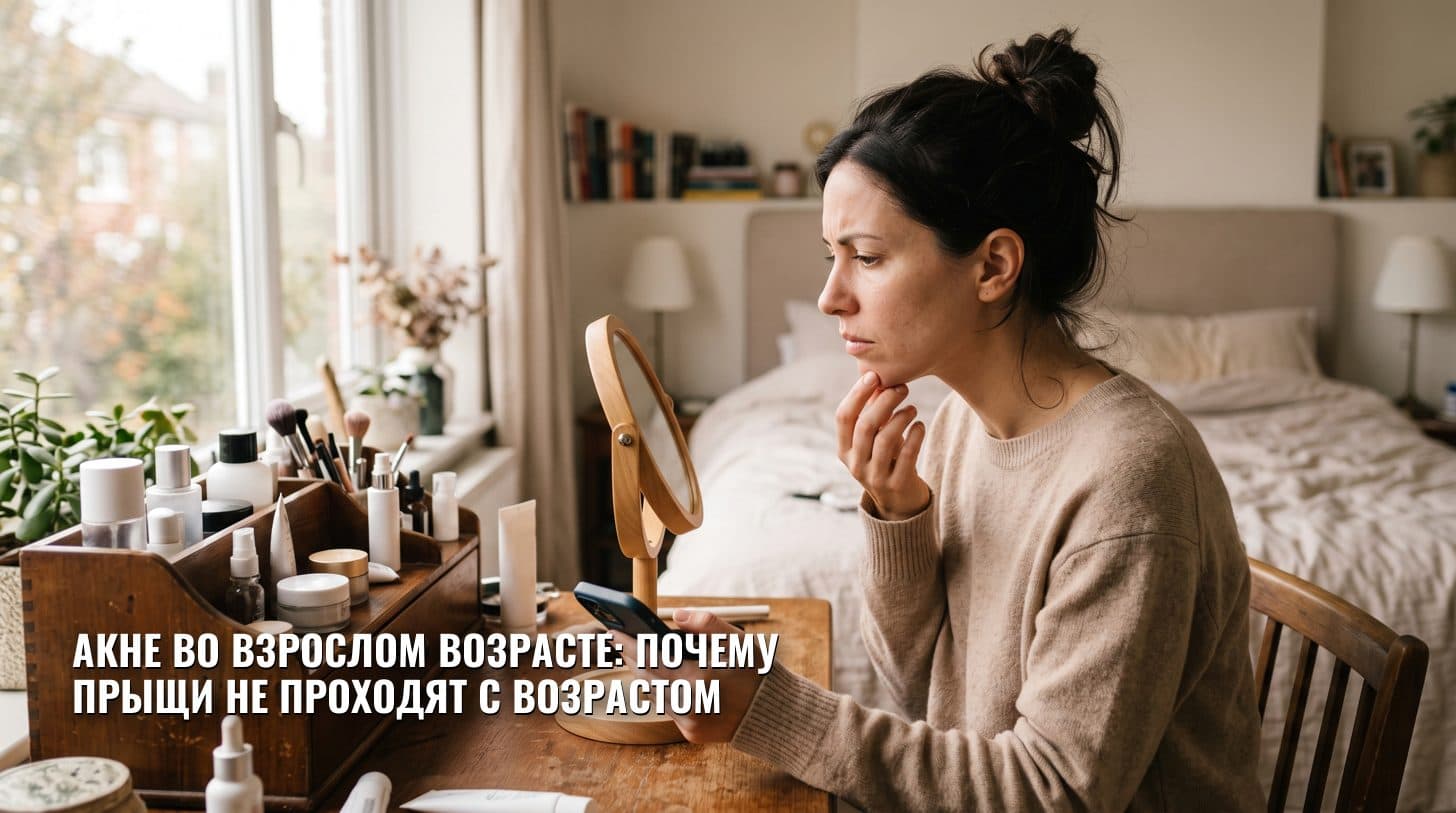Акне во взрослом возрасте: почему прыщи не проходят с возрастом