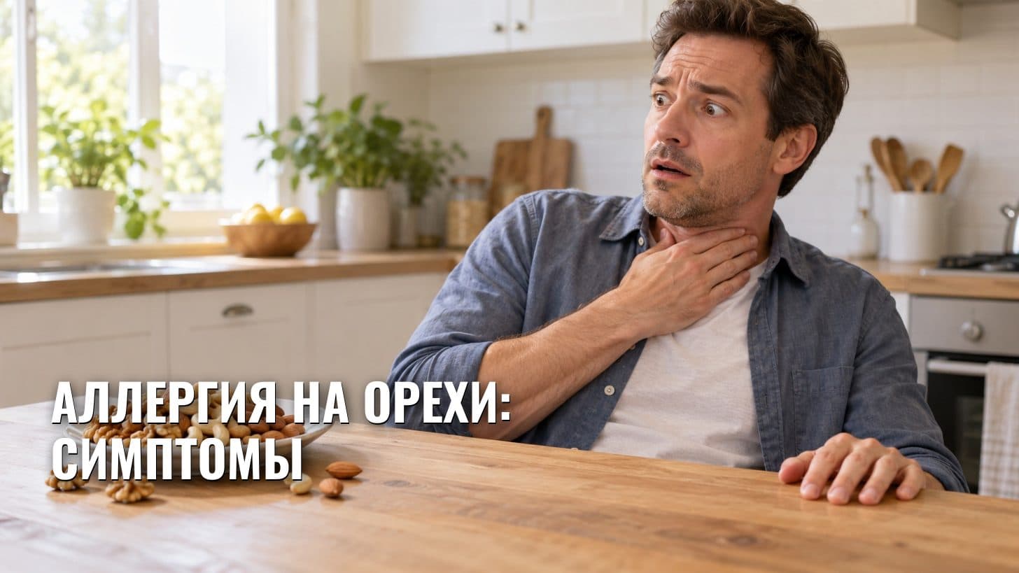 Аллергия на орехи: симптомы
