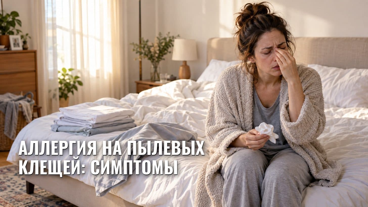 Аллергия на пылевых клещей: симптомы