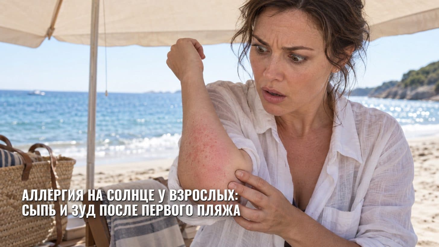 Аллергия на солнце у взрослых: сыпь и зуд после первого пляжа