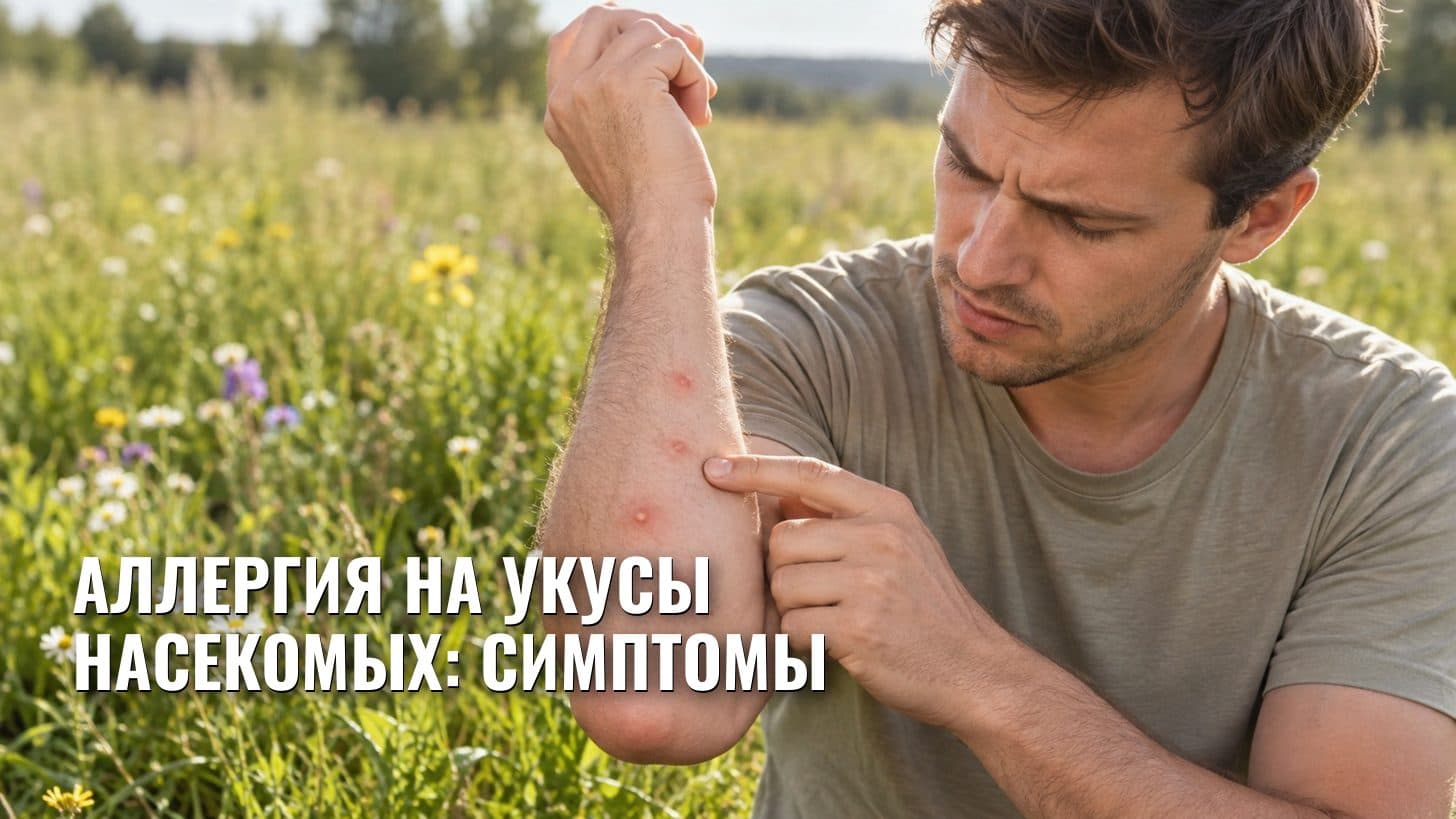 Аллергия на укусы насекомых: симптомы