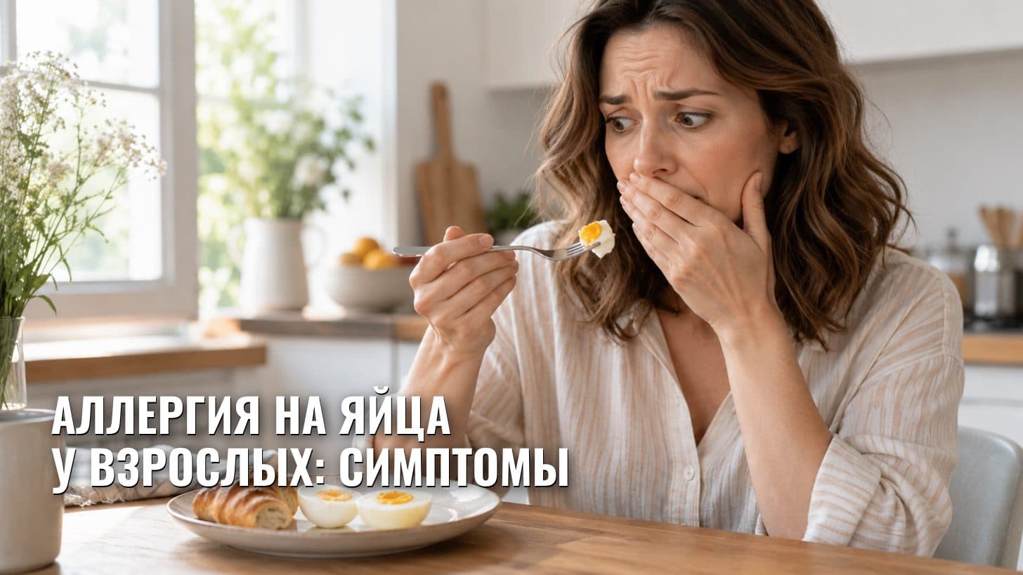 Аллергия на яйца у взрослых: симптомы