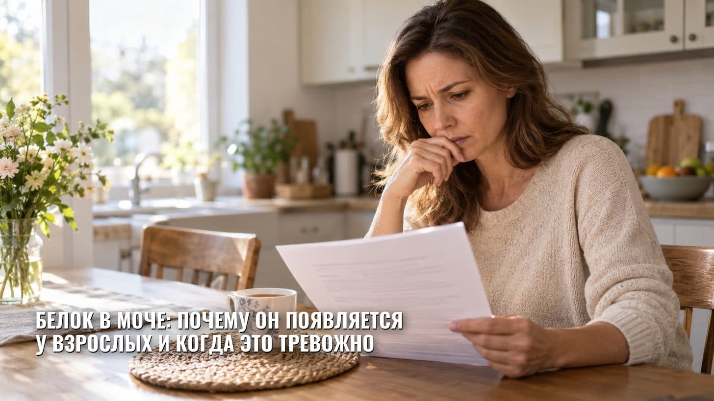 Белок в моче: почему он появляется у взрослых и когда это тревожно