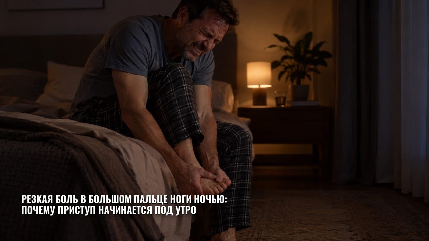 Резкая боль в большом пальце ноги ночью: почему приступ начинается под утро
