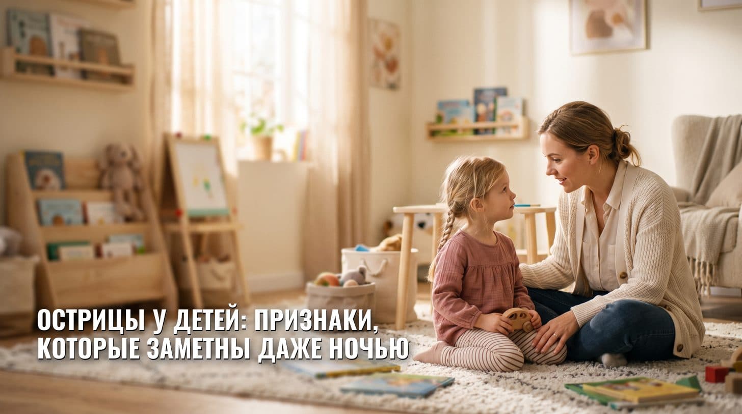 Острицы у детей: признаки, которые заметны даже ночью