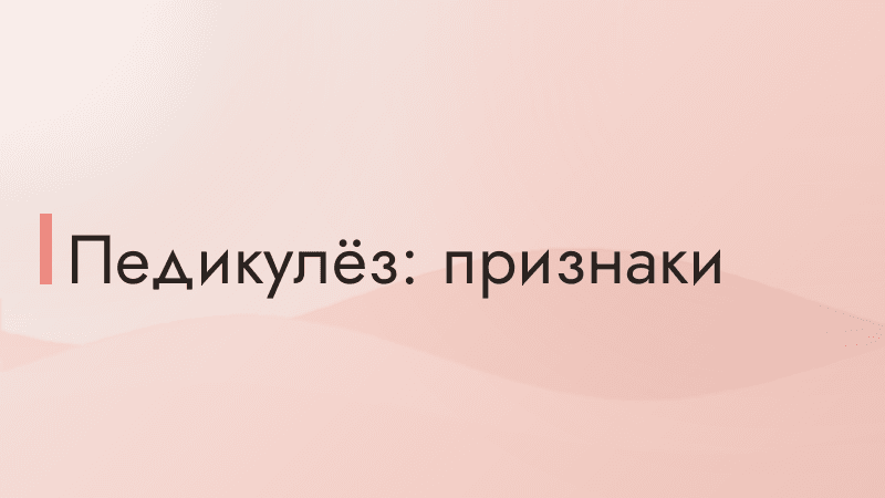 Педикулёз: признаки