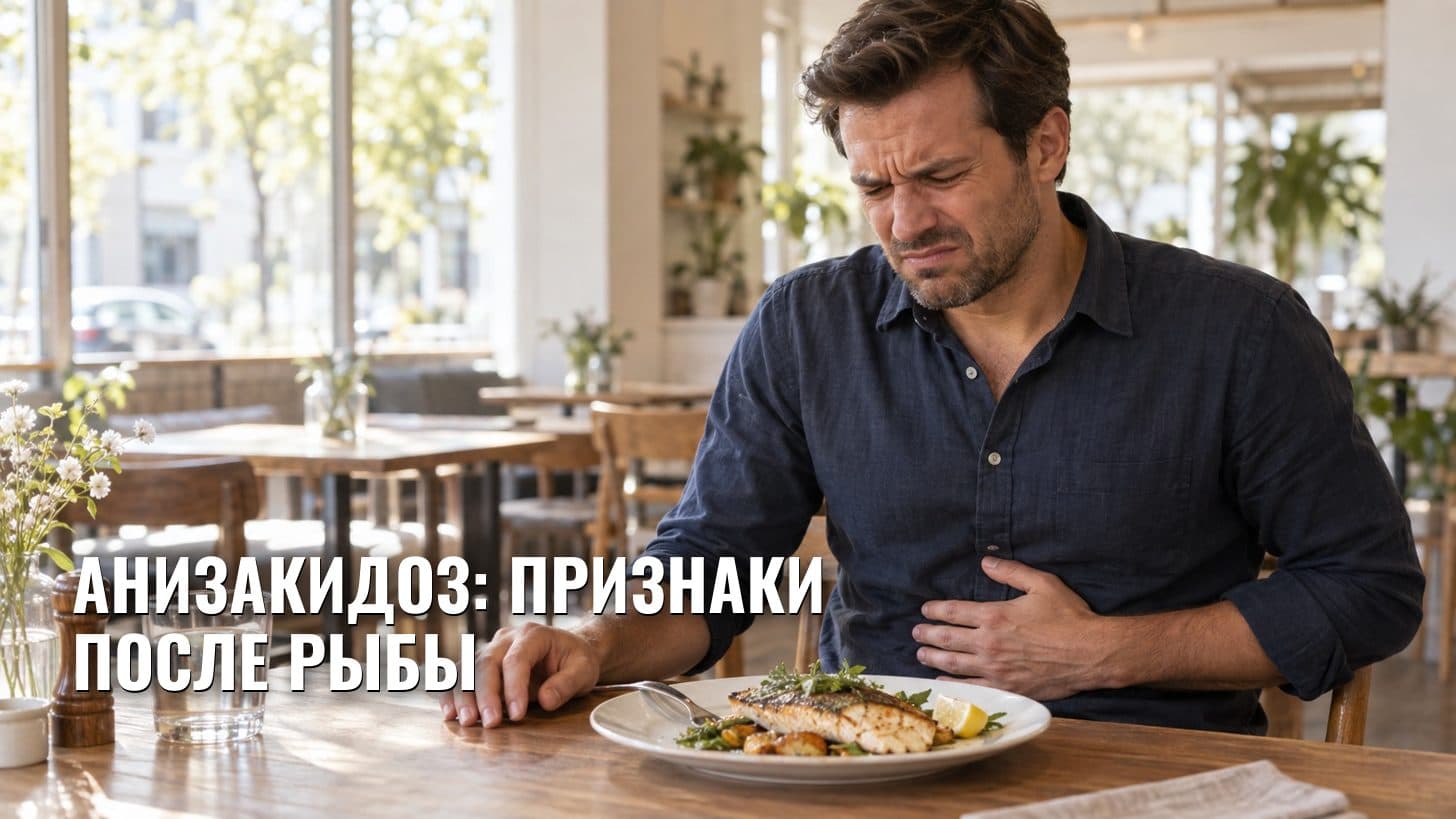 Анизакидоз: признаки после рыбы