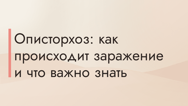 Описторхоз: как происходит заражение и что важно знать