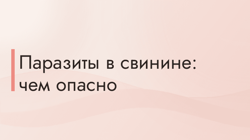 Паразиты в свинине: чем опасно