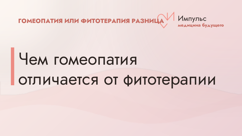 Чем гомеопатия отличается от фитотерапии