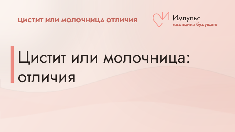 Цистит или молочница: отличия